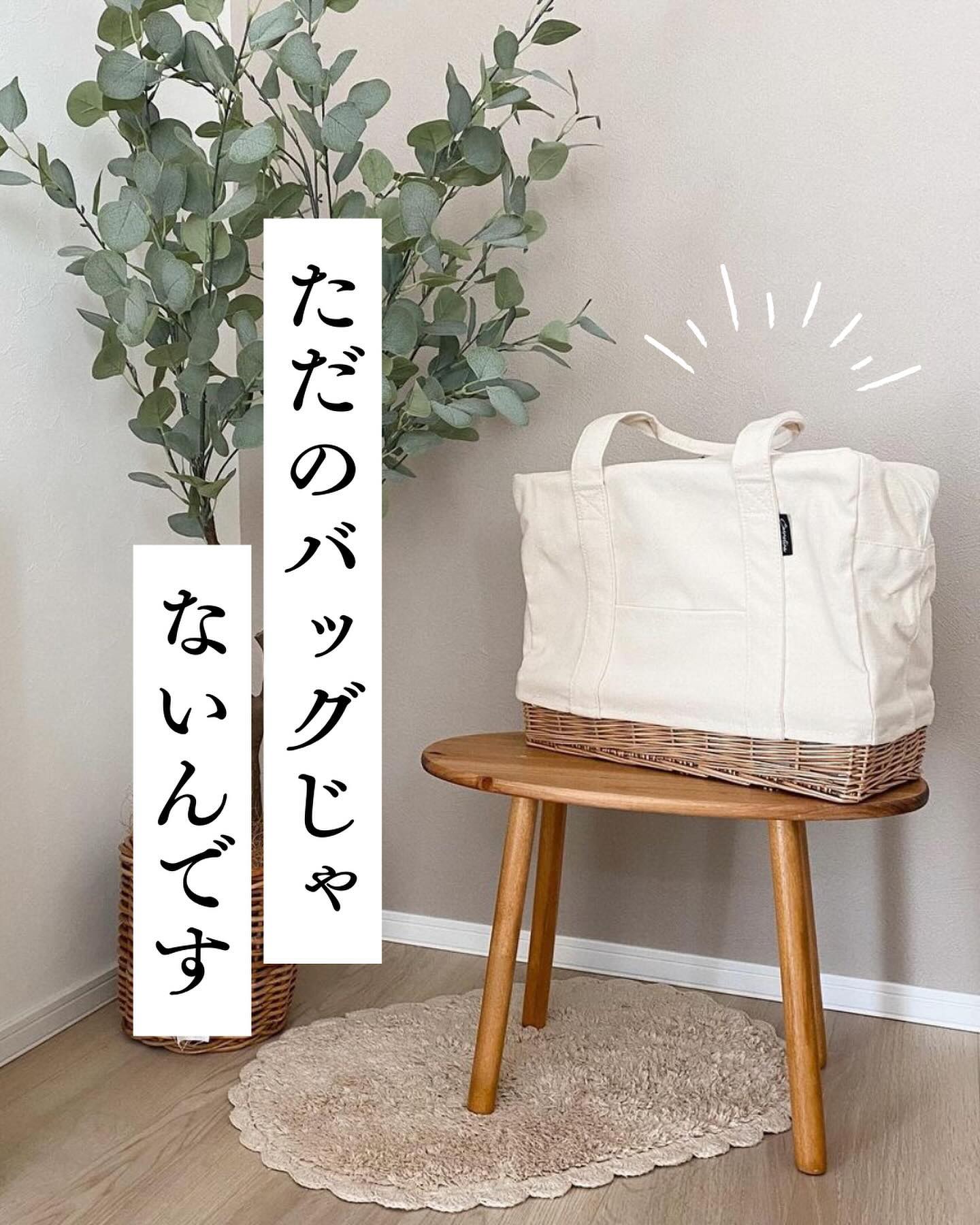 Creer】 CARMELINA 柳キャンバス ランチバッグ L｜キッチン用品