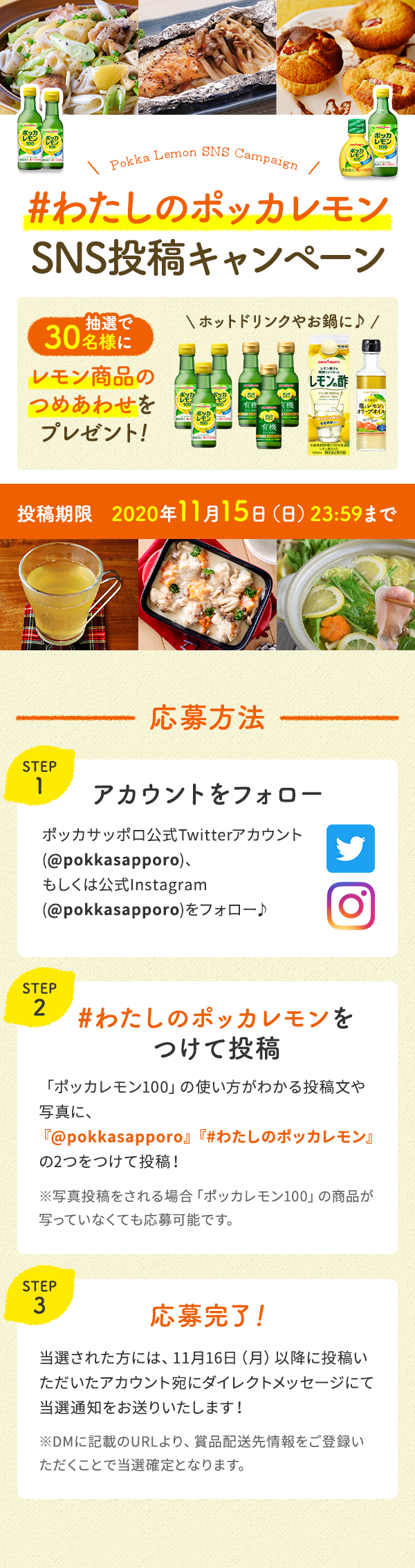 わたしのポッカレモン Sns投稿キャンペーン