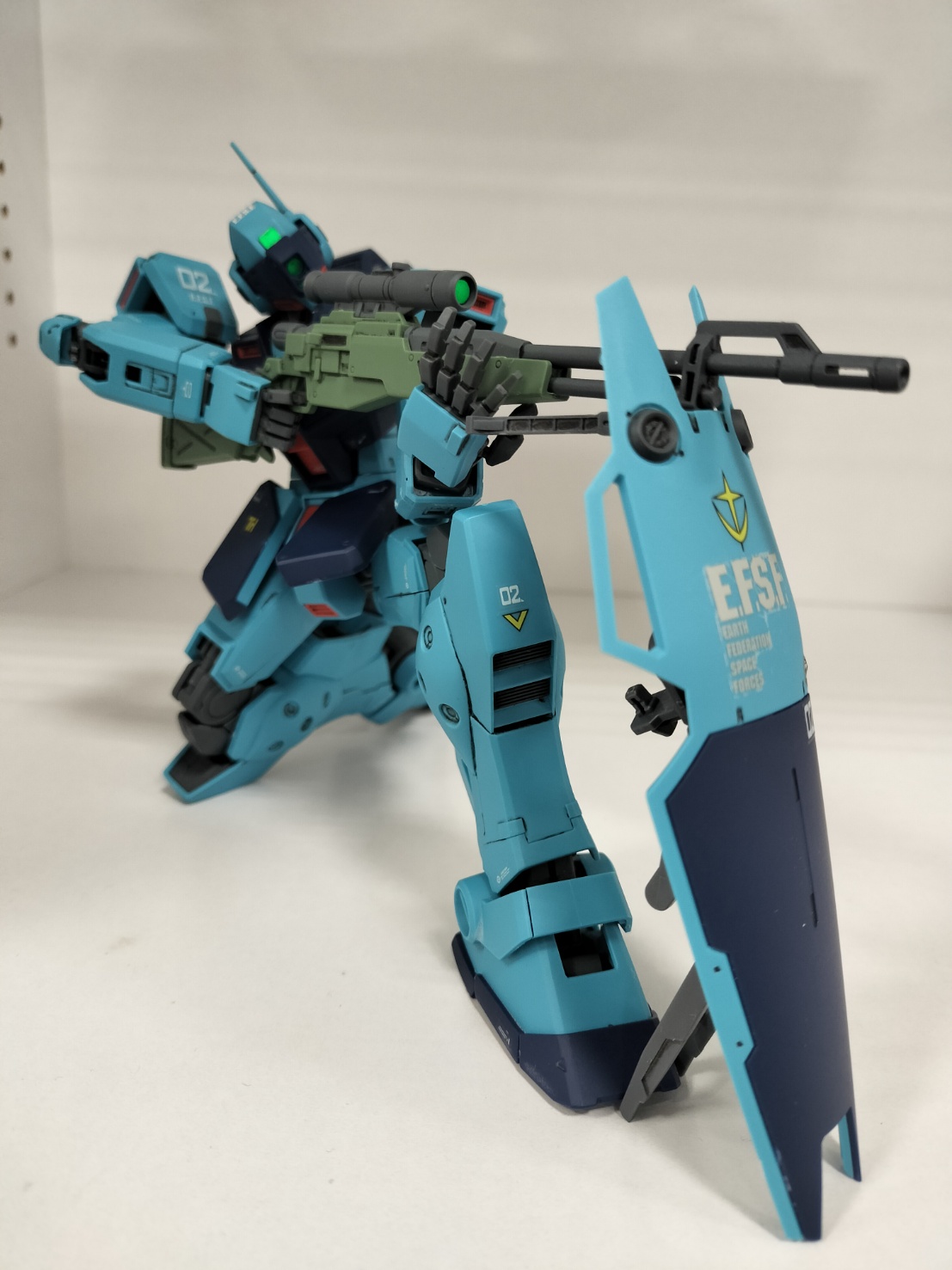 MG 1/100 ジム・キャノン 空間突撃仕様 改修 全塗装 完成品 改造